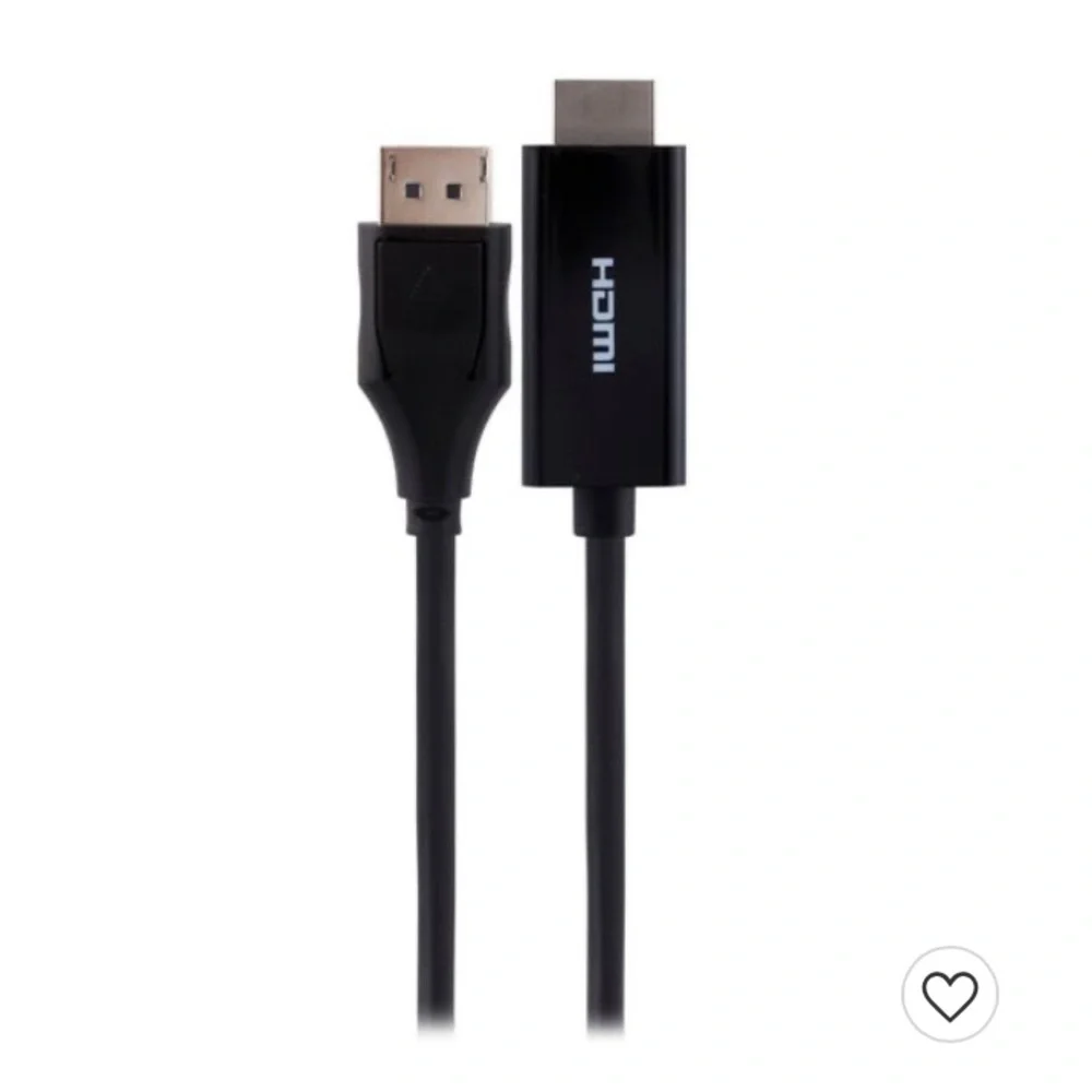 Philips 6 Feet (1.8m) Display Port to HDMI Cable Black